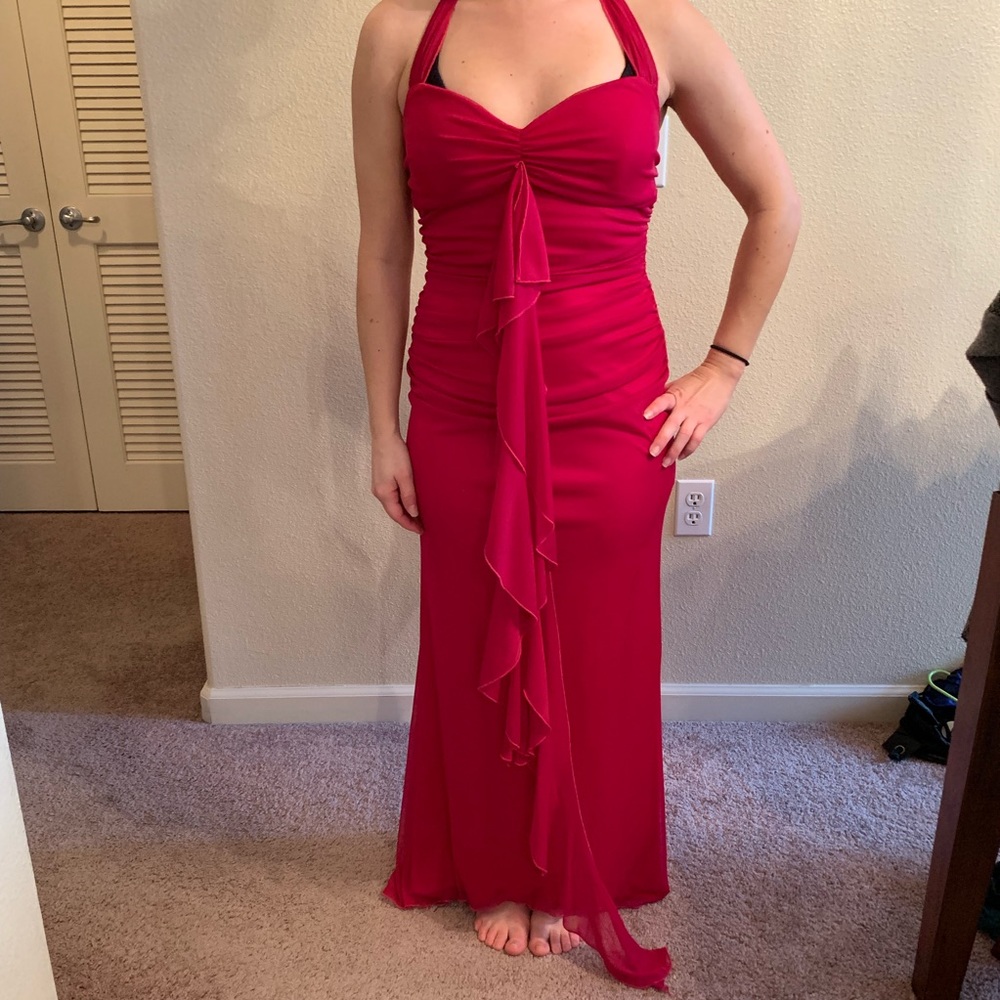 XOXO fuschia long gown
